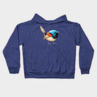 Variegated Fairy Wren Kids Hoodie